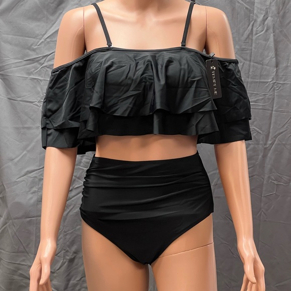 Black high waisted Bikini “tempt me” brand new with tags. - Picture 2 of 12